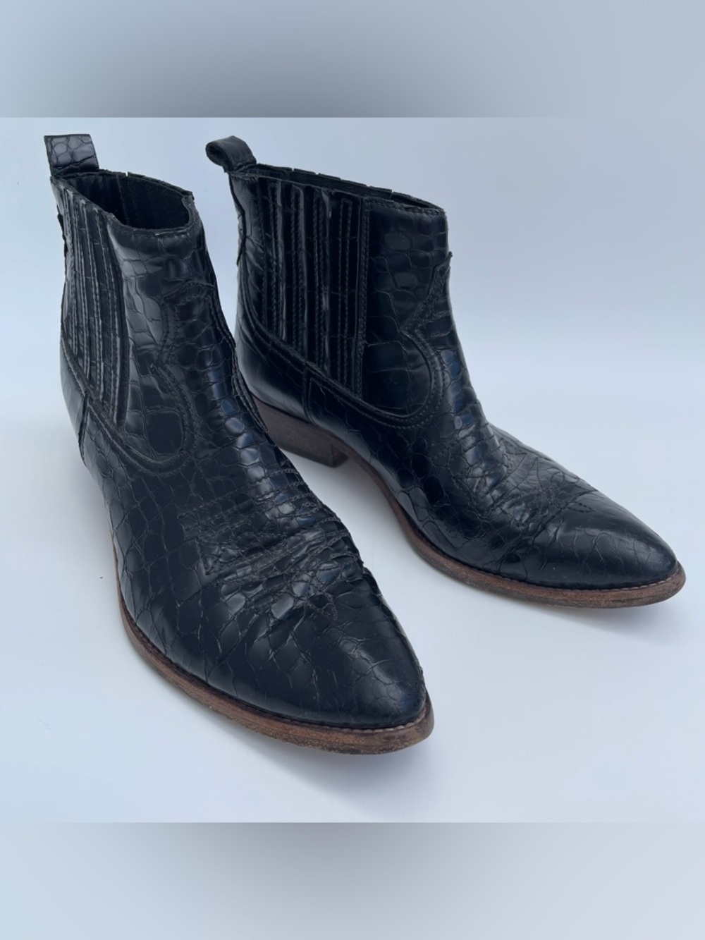 Golden Goose Deluxe Brand GGDB Black Cowboy Ankle Boots Italy EUR 41 / US 10 - Picture 3 of 10